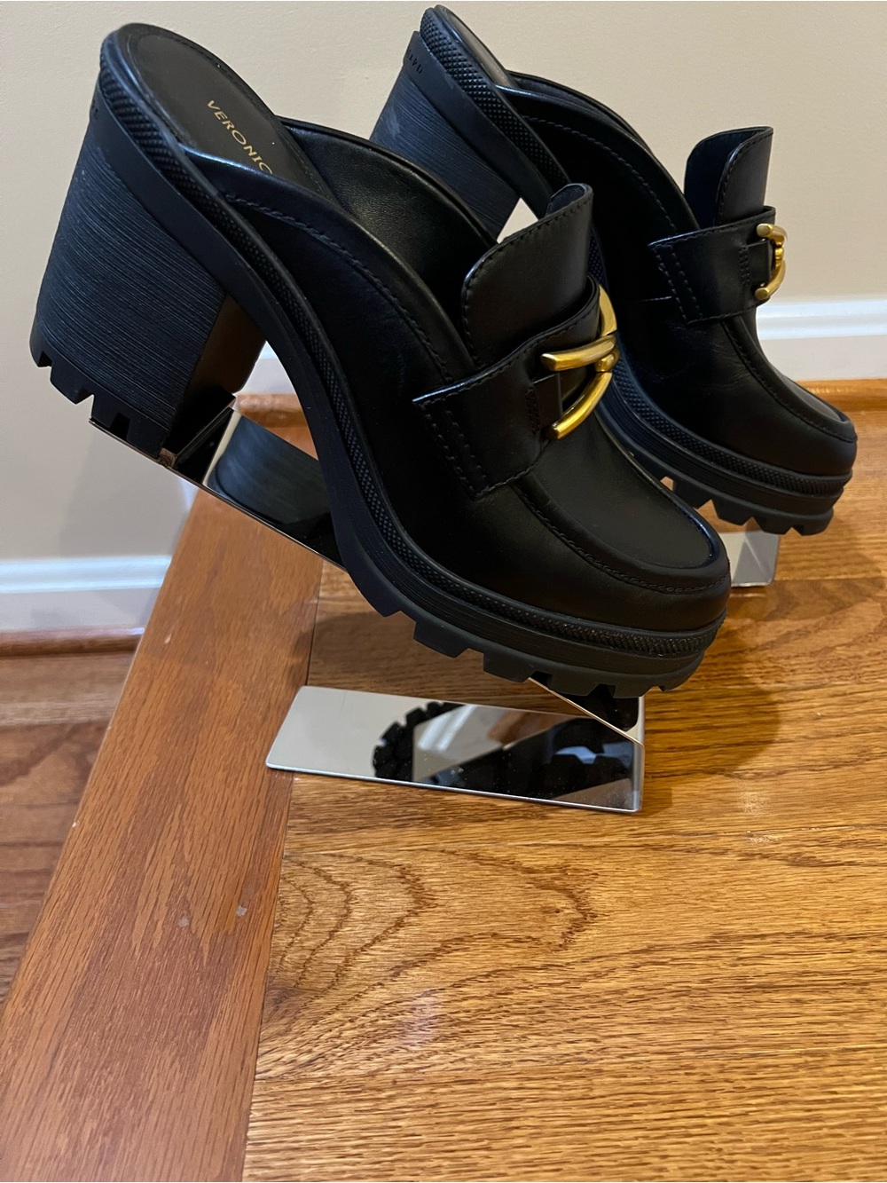 VERONICA BEARD  Chunky Mule Luggage Sole Mules - Picture 3 of 7